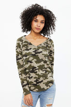Brushed Waffle V-Neck Long Sleeve thumbnail 14