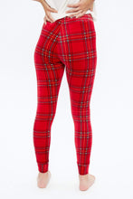 High Rise Velour Plaid Pajama Legging thumbnail 16