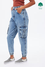 High Rise Baggy Denim Cargo Jogger thumbnail 3