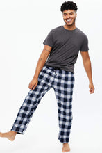 Classic Blue and Cream Plaid Pajama Pant thumbnail 2