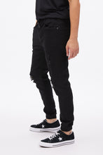 Knit Denim Destroyed Jogger thumbnail 4