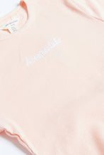 T-shirt côtelé à ourlet festonné et imprimé de broderie Aéropostale pour filles thumbnail 2