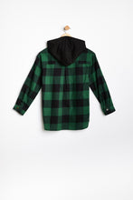 AERO Girls Hooded Plaid Button-Up Shirt thumbnail 5