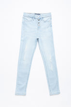 AERO Girls High Rise Skinny Destroyed Button Front Jean thumbnail 4