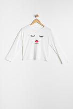 AERO Girls Super Soft Aéropostale Lips and Lashes Graphic 2 Piece Pajama Set thumbnail 2
