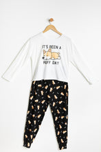 AERO Girls Super Soft It's Been A Ruff Day Graphic 2 Piece Pajama Set thumbnail 1