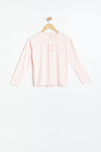 AERO Girls Super Soft Aéropostale Butterfly and Plaid Graphic 2 Piece Pajama Set thumbnail 2