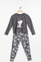 AERO Girls Super Soft Snoopy Peanuts Graphic 2 Piece Pajama Set thumbnail 1