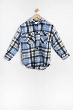AERO Girls Plaid Button-Up Hooded Overshirt thumbnail 2
