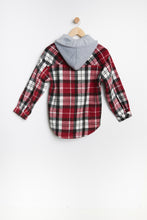 AERO Girls Plaid Button-Up Hooded Overshirt thumbnail 5