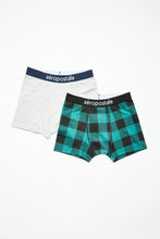 AERO Boys Plaid And Stripe Graphic Boxer Briefs 2-Pack thumbnail 1