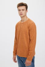 T-shirt à manches longues en coton Slub à col boutonné thumbnail 10