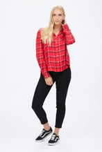 Split Back Plaid Button-Up Shirt thumbnail 4