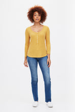 Brushed Waffle Henley Top thumbnail 3
