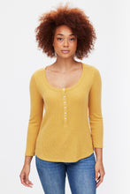 Brushed Waffle Henley Top thumbnail 2