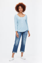 Brushed Waffle Henley Top thumbnail 6