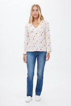 Floral Printed Balloon Sleeve Peasant Top thumbnail 4