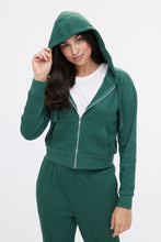 Waffle Crop Zip-Up Hoodie thumbnail 12