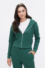 Waffle Crop Zip-Up Hoodie thumbnail 10