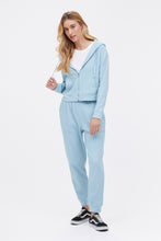 Waffle Crop Zip-Up Hoodie thumbnail 14