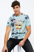T-shirt teint noué à imprimé Spongebob fou thumbnail 1