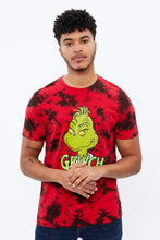 T-shirt teint-noué rouge à imprimé Grincheux thumbnail 3