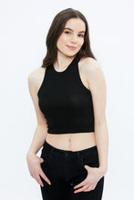 Ribbed High Neck Crop Tank Top thumbnail 2