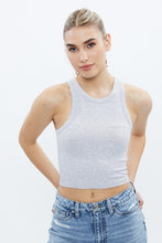 Ribbed High Neck Crop Tank Top thumbnail 6