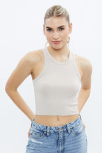 Ribbed High Neck Crop Tank Top thumbnail 16