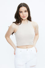 Ribbed High Neck Crop Tank Top thumbnail 14