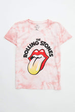 T-shirt teint-noué petit ami à imprimé Rolling Stones thumbnail 4