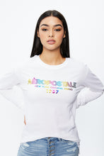 Oversized Aéropostale Metallic Logo Long Sleeve Graphic Tee thumbnail 1