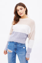 AERO Colour-Block Crew Neck Oversize Pullover Sweater thumbnail 1