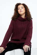 Pull torsadé jacquard à col roulé thumbnail 6