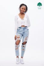 AERO Premium Air High Rise Destroyed Mom Jean thumbnail 2