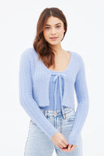 Fuzzy Mohair Tie-Front Cardigan thumbnail 1
