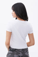 Pointelle Lettuce Edge Baby Tee thumbnail 3