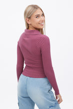 AERO Ribbed Button-Up Collar Long Sleeve Sweater thumbnail 14