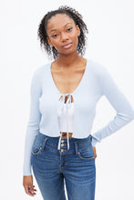 AERO Ribbed Tie-Front Long Sleeve Cardigan thumbnail 10