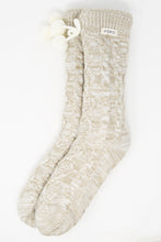 Sherpa Lined Cable Knit Slipper Sock thumbnail 1