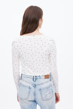 AERO Lettuce Edge Tie-Front Flower Print Cropped Cardigan thumbnail 8