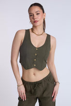 Linen-Blend Tailored Vest thumbnail 15
