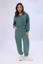 Mock Neck Half-Zip Hooded Sweatshirt thumbnail 11