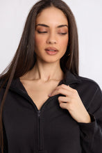 Zip-Up Fleece Long Sleeve Mock Neck Romper thumbnail 9