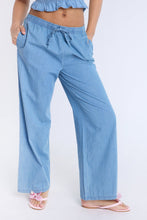 Chambray High Rise Wide Leg Pants thumbnail 3