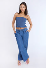 Chambray High Rise Wide Leg Pants thumbnail 1