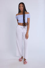 Cotton High Rise Drawstring Wide Leg Pants thumbnail 7