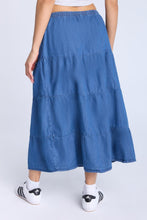 Chambray Tiered Maxi Skirt thumbnail 2