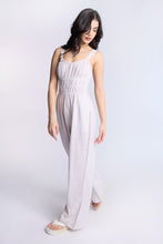 Linen-Blend Smocked Jumpsuit thumbnail 6