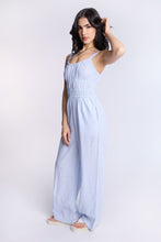 Linen-Blend Smocked Jumpsuit thumbnail 16